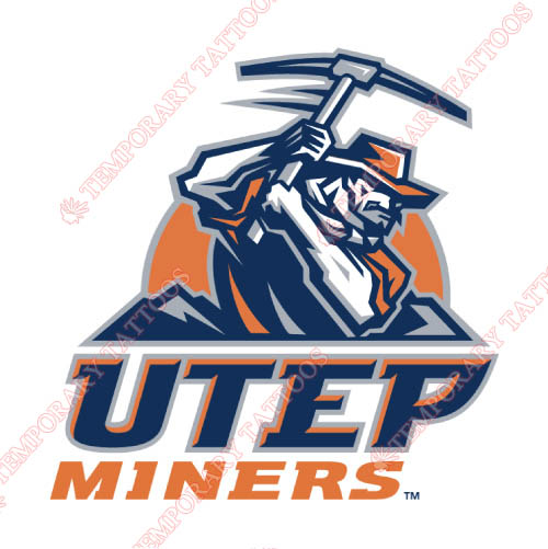 UTEP Miners Customize Temporary Tattoos Stickers NO.6774